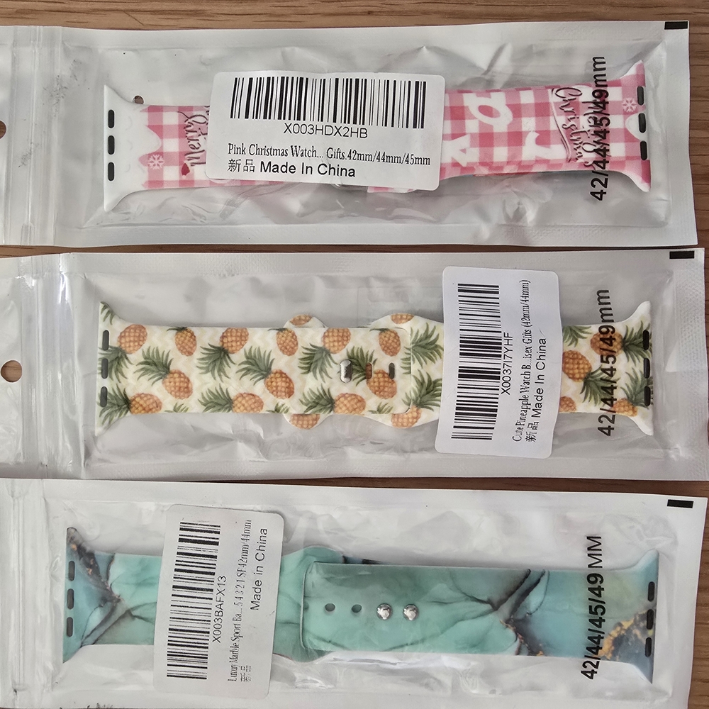 Apple Watch Bands - Pink, Pineapple, Mint 42, 44, 45, 49mm